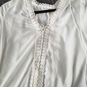 Max studio peasant  blouse white